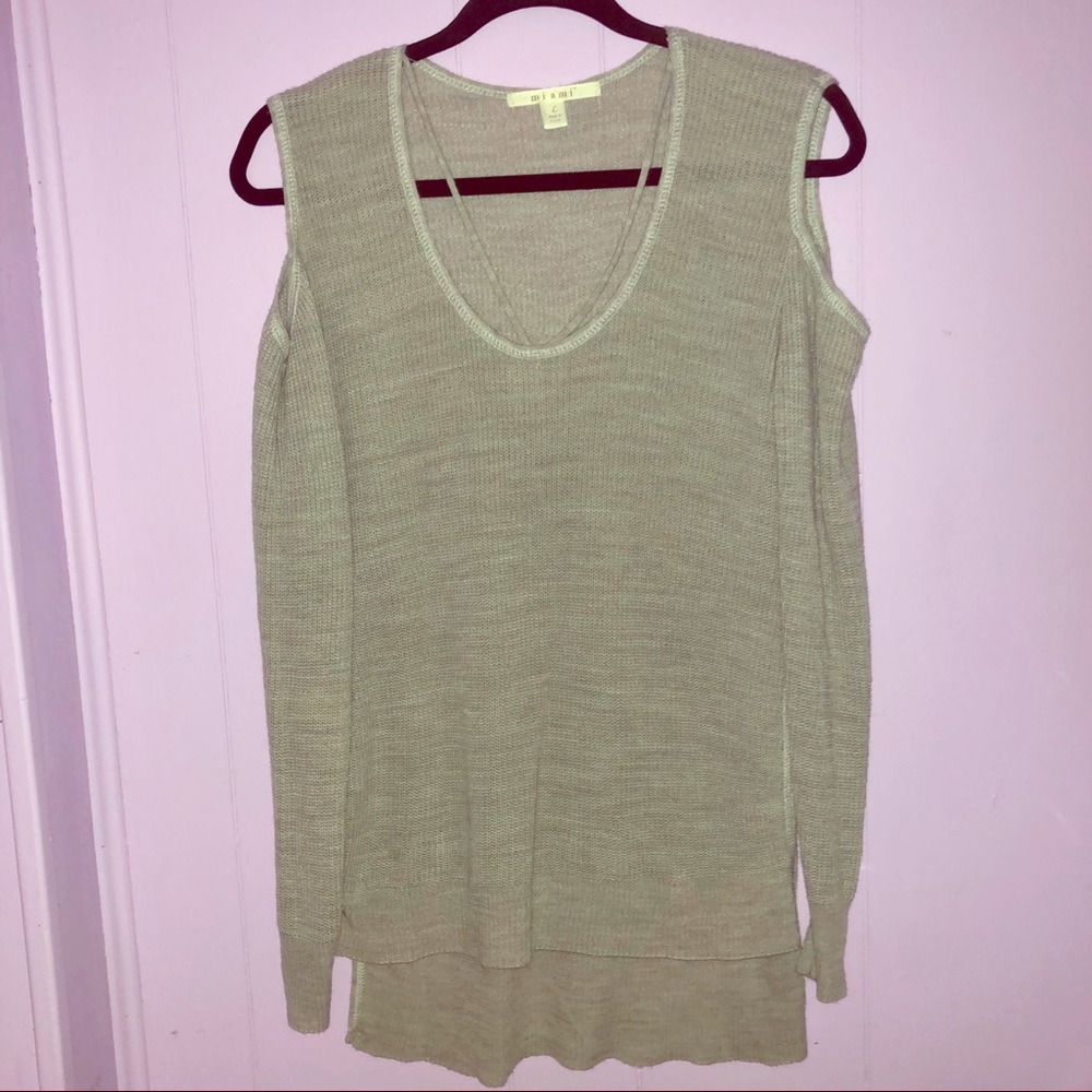 High Low Sweater - Gray